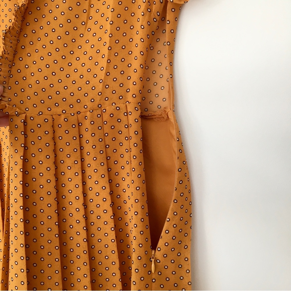 F21 Orange Polka Dot Retro-style Dress, Size S, Forever21 - Picture 5 of 10